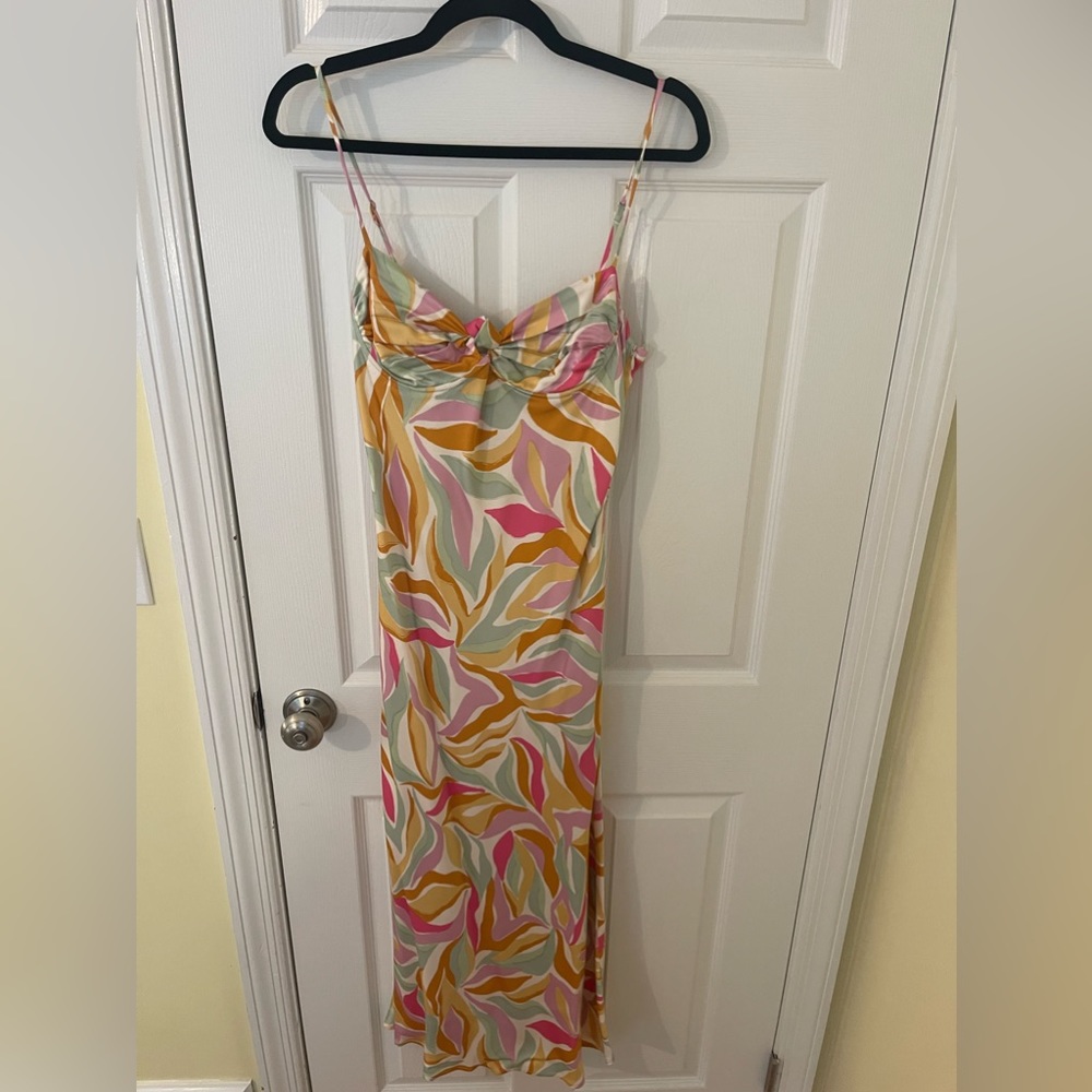 ASTR the Label Mariela Abstract Print Midi Dress